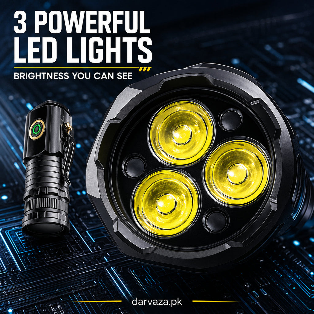Three-Eyed Monster Ultra-Bright Mini Flashlight Rechargeable Torch