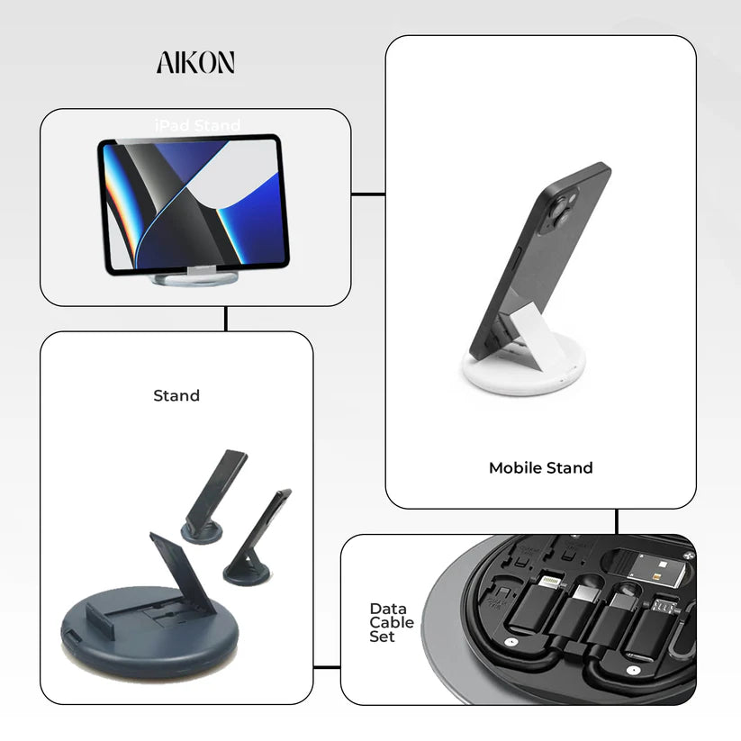 TechMate (5 in 1 Charger, SIM Tool & Holder)