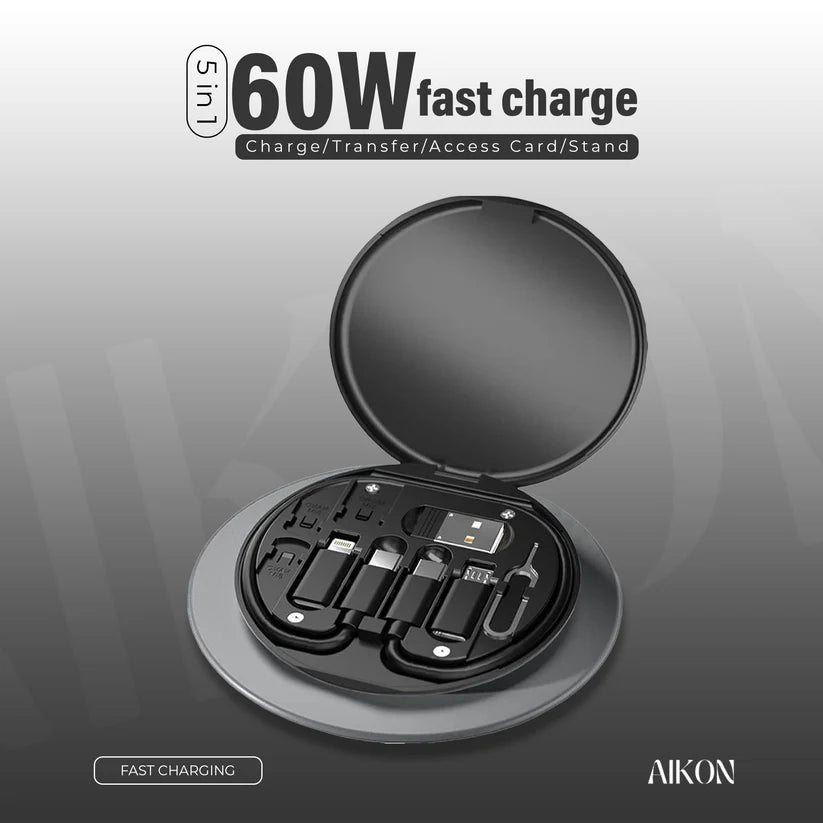 TechMate (5 in 1 Charger, SIM Tool & Holder)