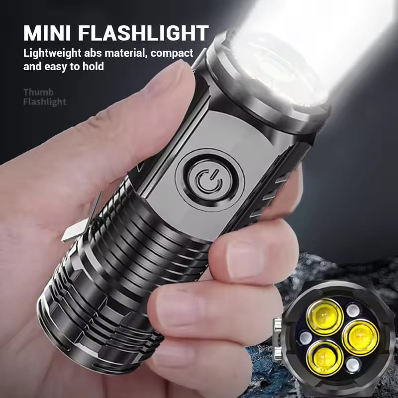 Three-Eyed Monster Ultra-Bright Mini Flashlight Rechargeable Torch