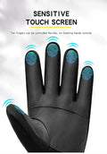 Winter outdoor warm plush windproof waterproof and anti slip touch screen cycling gloves