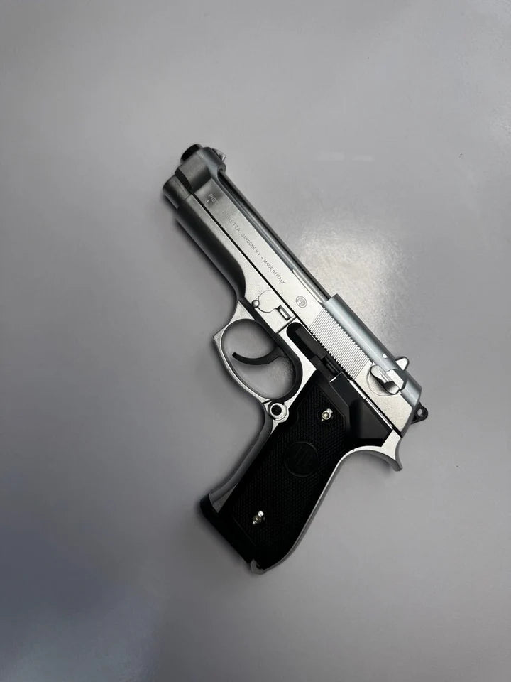 Silver Color M92 Beretta Airsoft Toy Gun – Realistic 6mm BB Pistol Replica for Safe Tactical Play