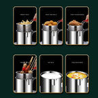 Heavy-Duty Oil Frying Pot with Basket – Crispy, Safe & Easy Cooking 🍟✨